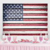 Rétro la toile de fond en bois simple du drapeau américain pour la décoration